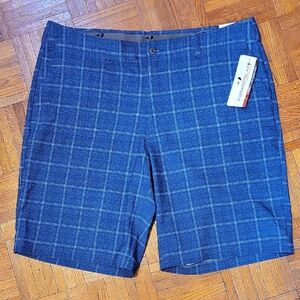 Grand Slam Men's Navy Windowpane Performance Golf Shorts Size 40